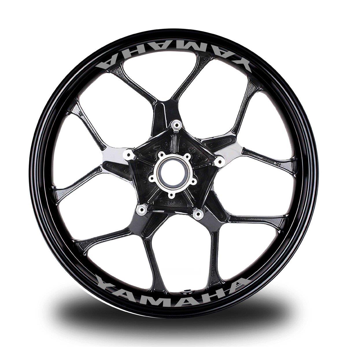 YAMAHAYamaha Yazılı 8Li Jant İçi Yazı Sticker Etiket Gri