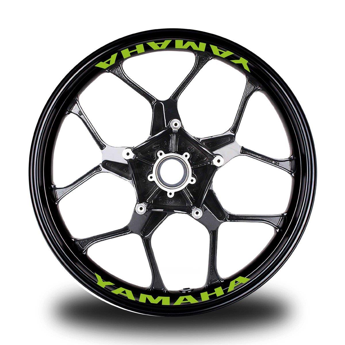YAMAHAYamaha Yazılı 8Li Jant İçi Yazı Sticker Etiket Neon Sarı