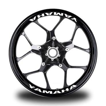 YAMAHAYamaha Yazılı 8Li Jant İçi Yazı Sticker Etiket Beyaz