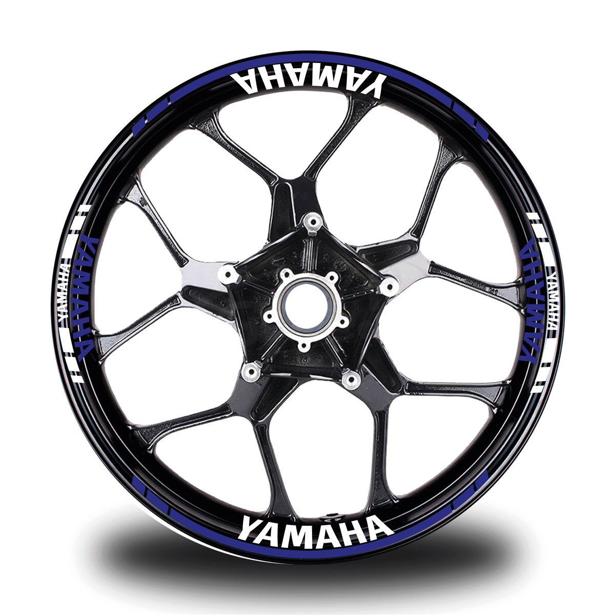Yamaha Yazılı Mavi Takım Jant Sticker Modeli