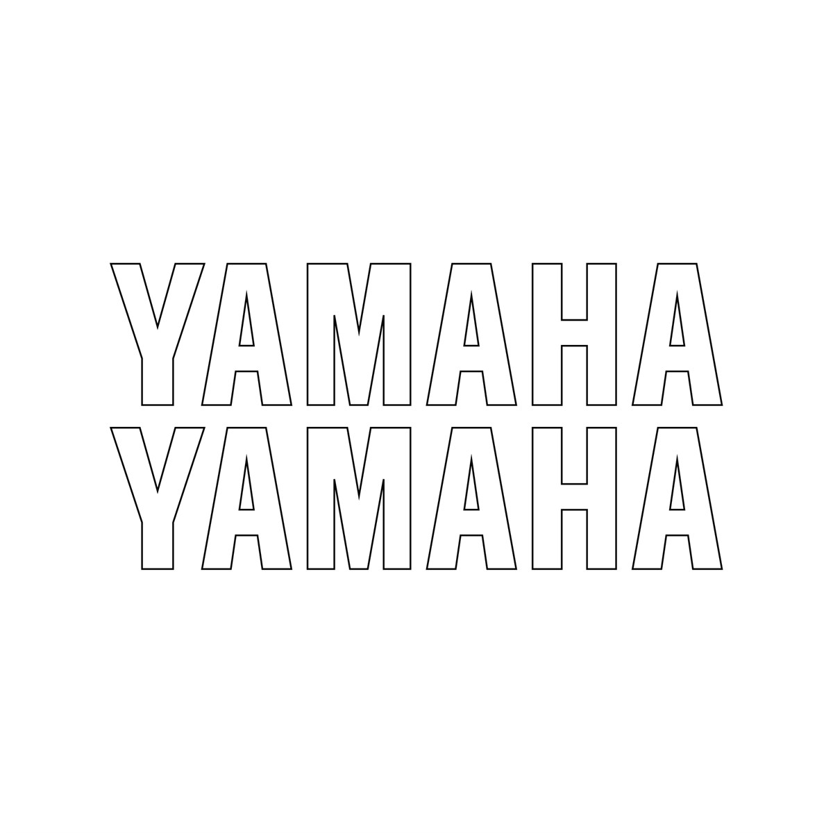 YAMAHA Yazılı Mini Sticker Etiket Modeli