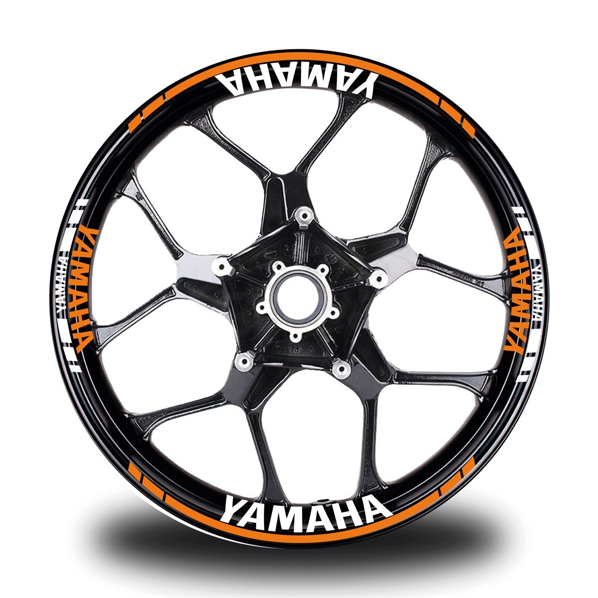 Yamaha Yazılı Neon Turuncu Takım Jant Sticker Modeli
