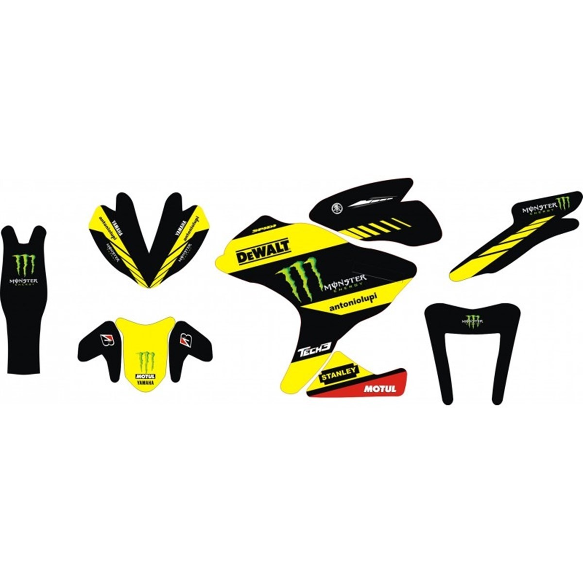 Yamaha YZF R 25 Dewalt Sarı Siyah Sticker Tasarım