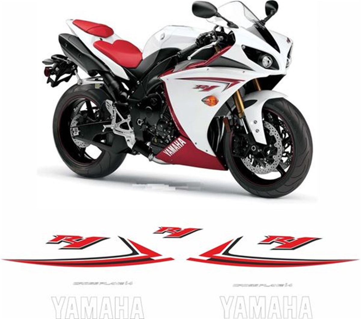 Yamaha YZF R1 (ABD) 2009 Takım Sticker Etiket Modeli