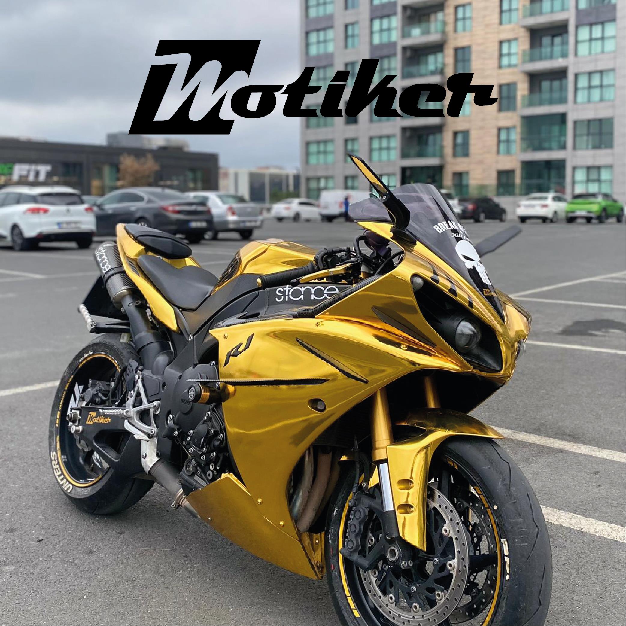 Yamaha YZF R1 Aynalı Chrome Gold Kaplama