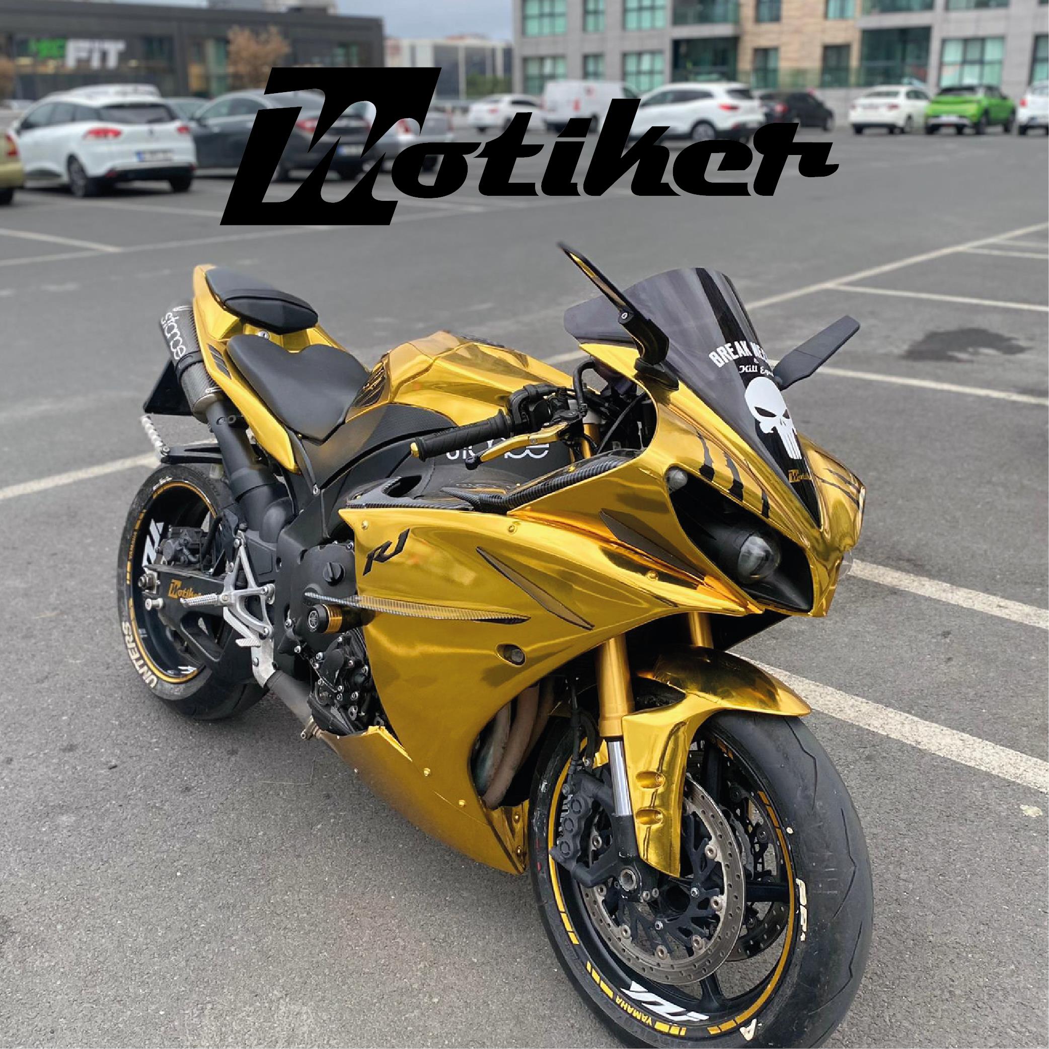 YZF-R1Yamaha YZF R1 Aynalı Chrome Gold Kaplama 