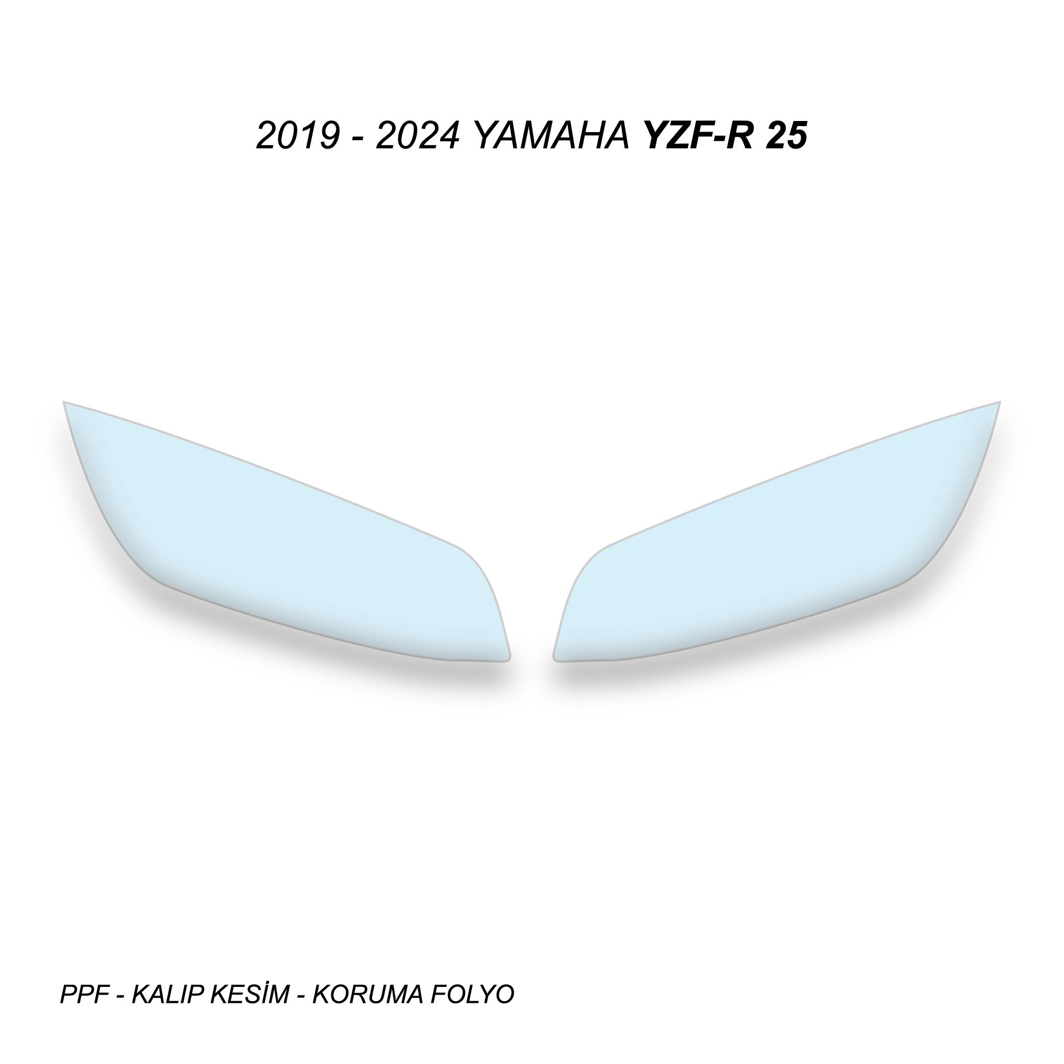 R25Yamaha YZF-R25 2019 - 2024 Far Koruma PPF Kesim Hazır Kalıp 