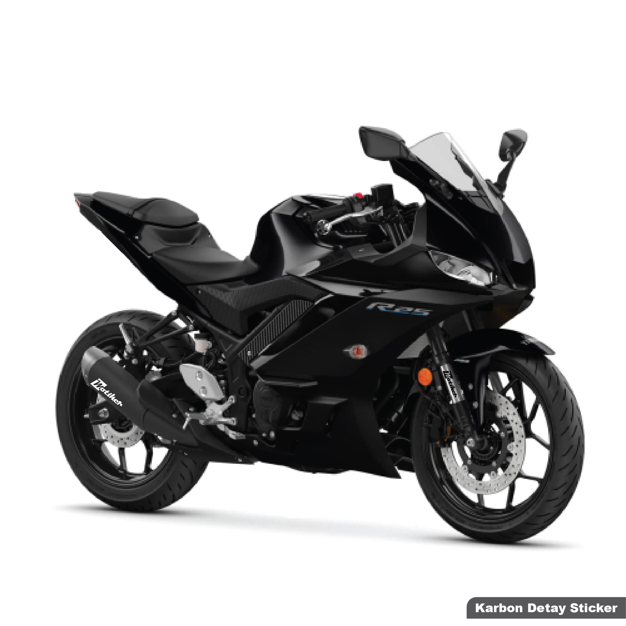 R25Yamaha YZF-R25 2019-2024 Grenaj Arkası Karbon Sticker Etiket Modeli