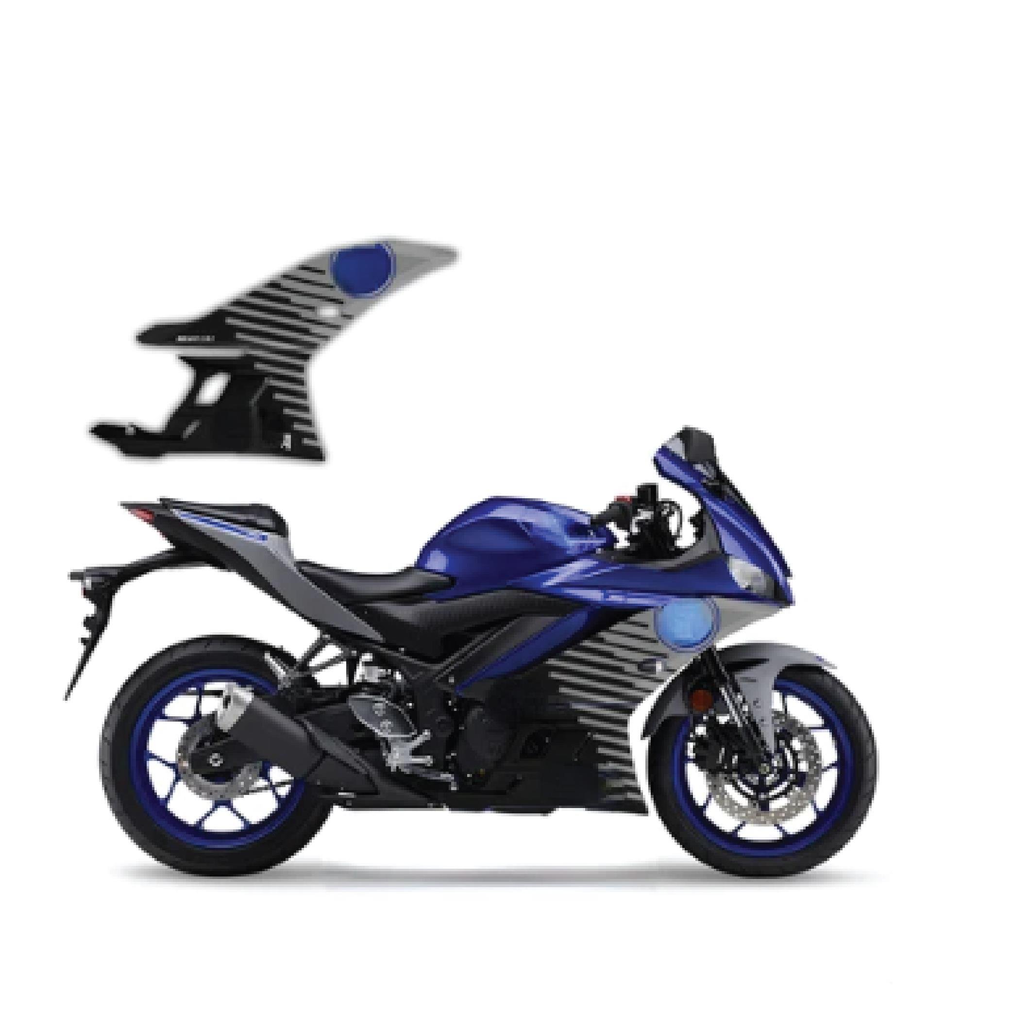 YAMAHA YZF-R25 2019-2024 Line World Tasarım Motosiklet Sticker Etiket Modeli