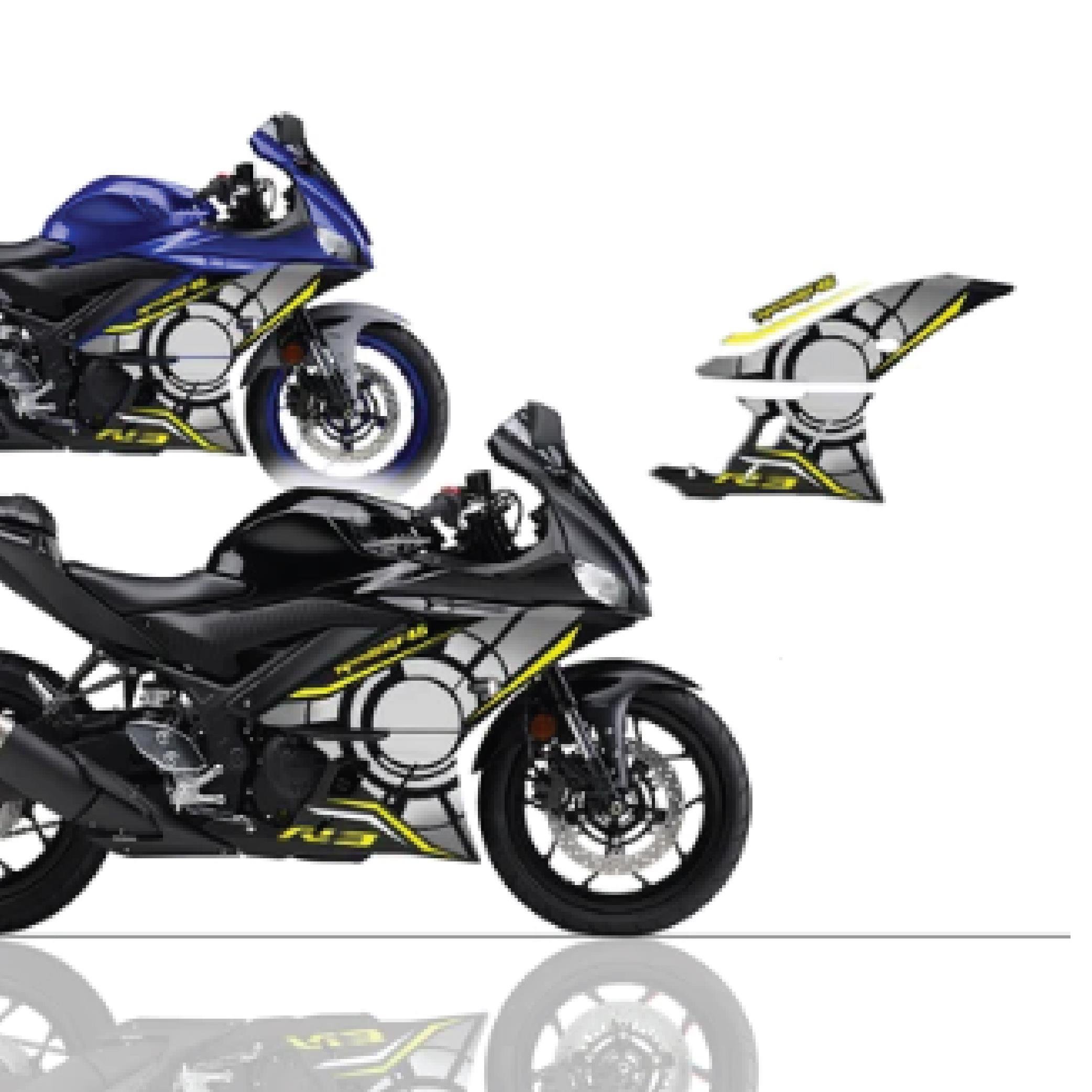 YAMAHA YZF-R25 2019-2024 Middle East Rossi Tasarım Motosiklet Sticker Etiket Modeli