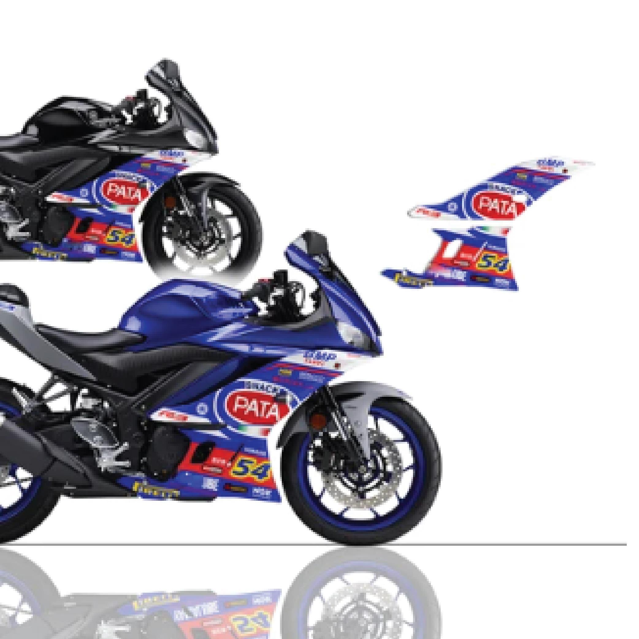 YAMAHA YZF-R25 2019-2024 Pata DesignTasarım Motosiklet Sticker Etiket Modeli