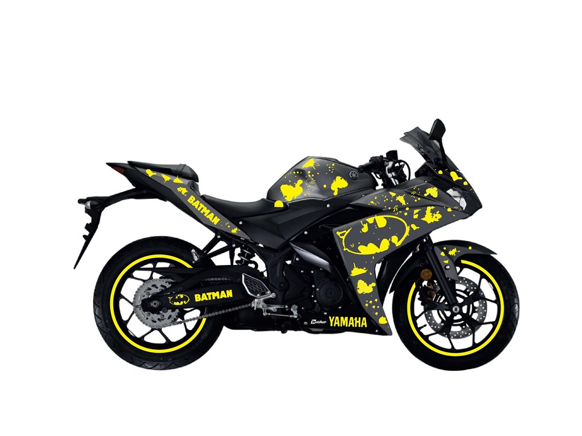 YAMAHA YZF - R25 BATMAN MODELİ STİCKER ETİKET
