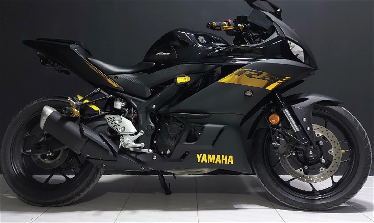 Gold R 25 Yamaha YZF-R25 Gold Sticker Takım Modeli [ Motiker