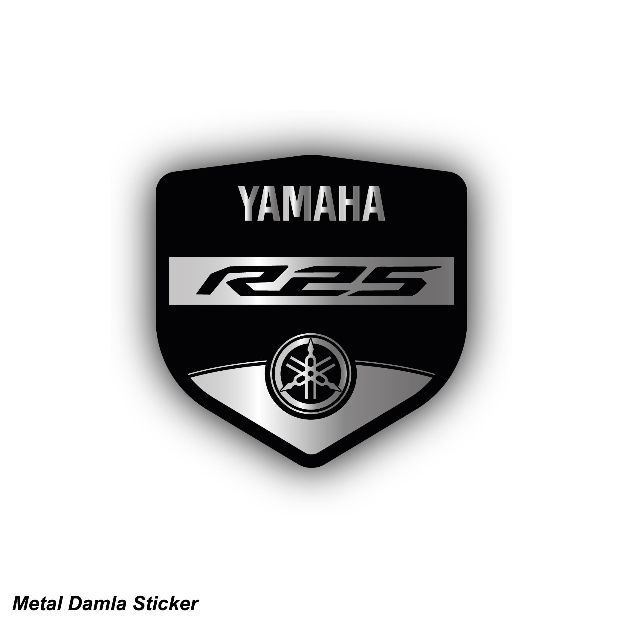 R25YAMAHA YZF-R25 METAL DAMLA STICKER ETİKET MODELİ 