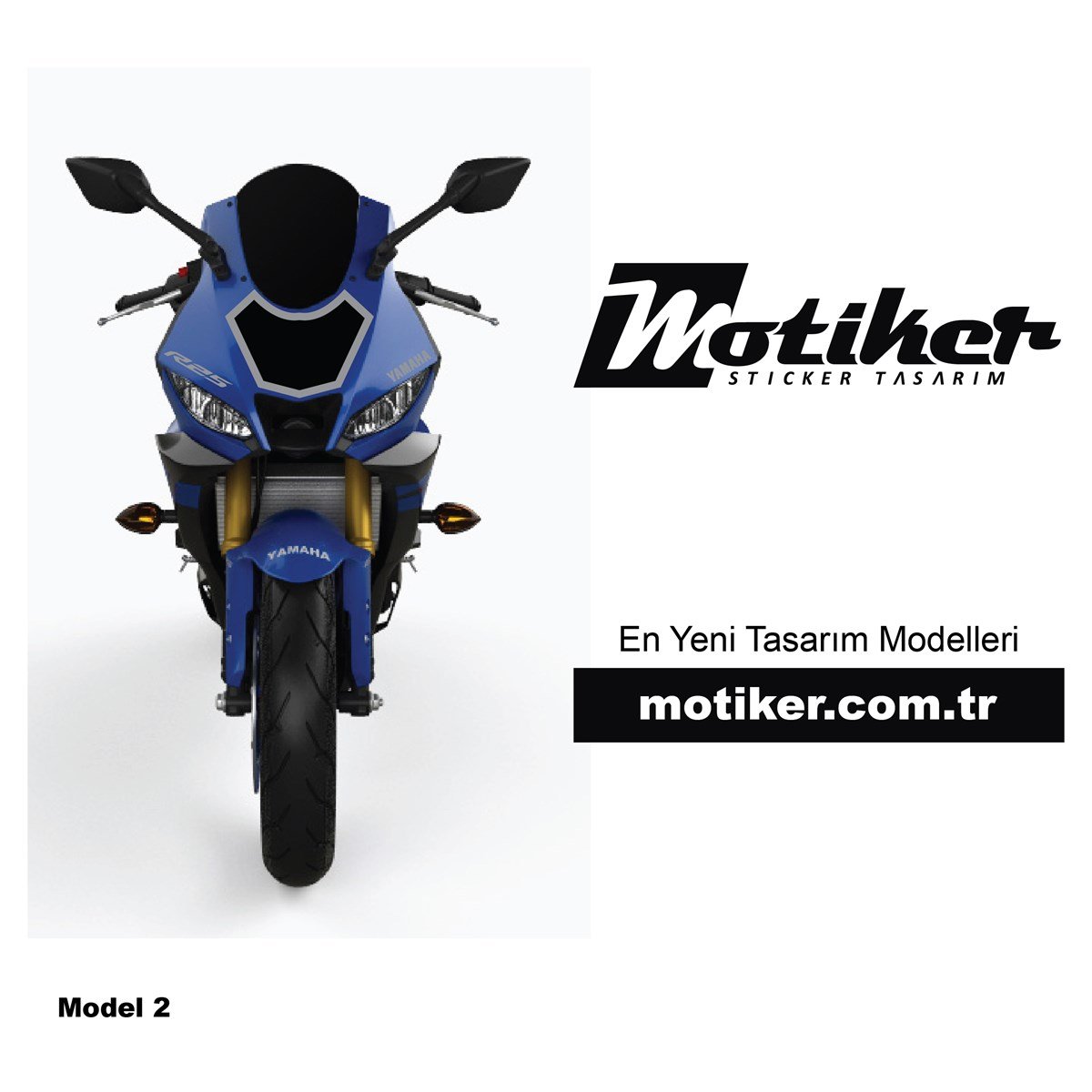 Yamaha YZF-R25 Ön Kafa Sticker Modelİ 2 -  2019 Üzeri 