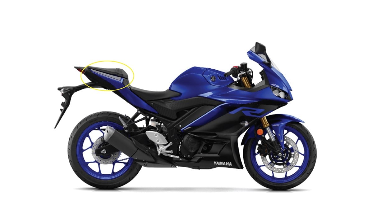 Yamaha YZF-R25 Orjinal Tasarım Kuyruk Sticker Etiket Modeli 