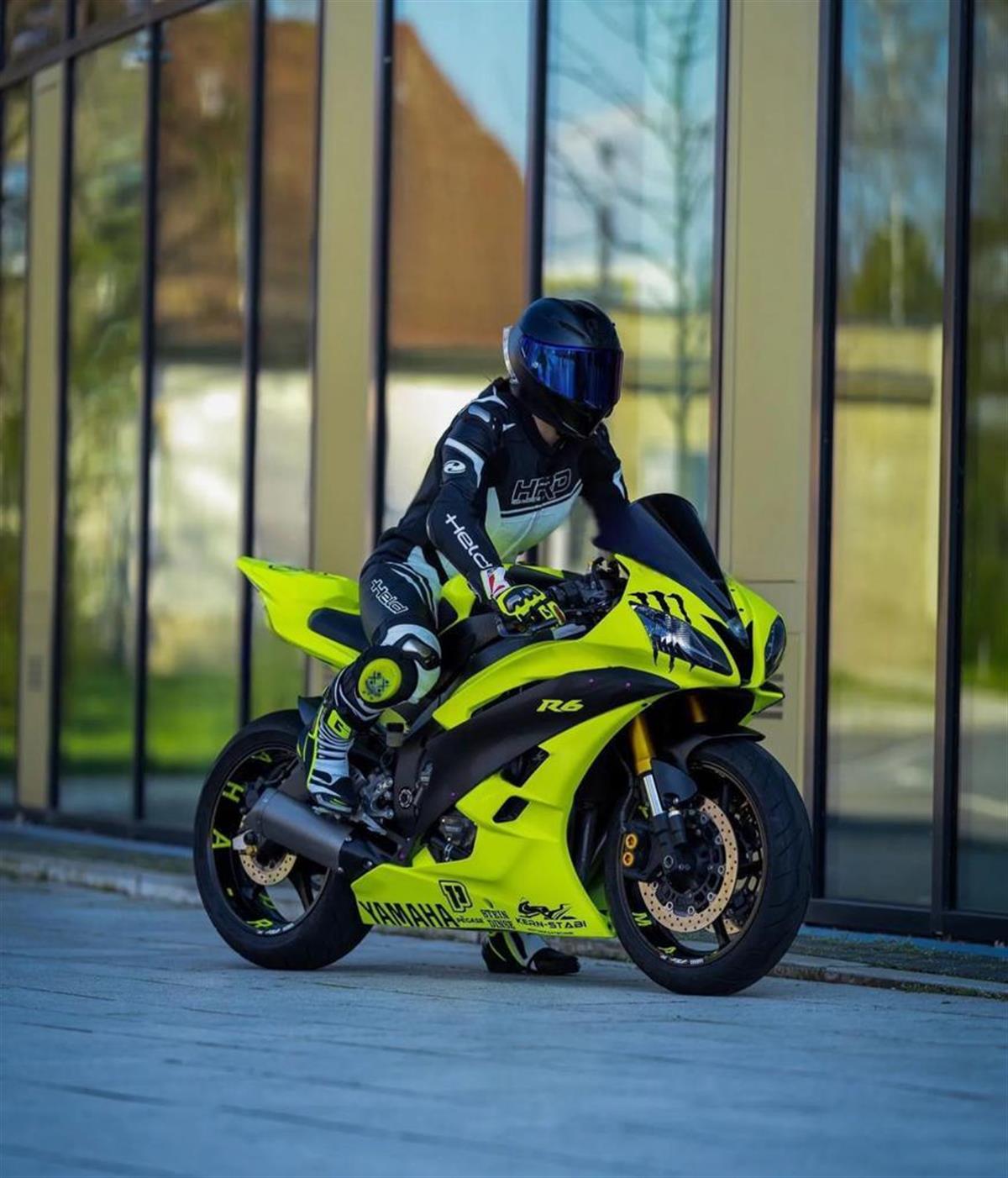 Yamaha Yzf R6 Neon Yeşili Kaplama Sticker Etiket Model