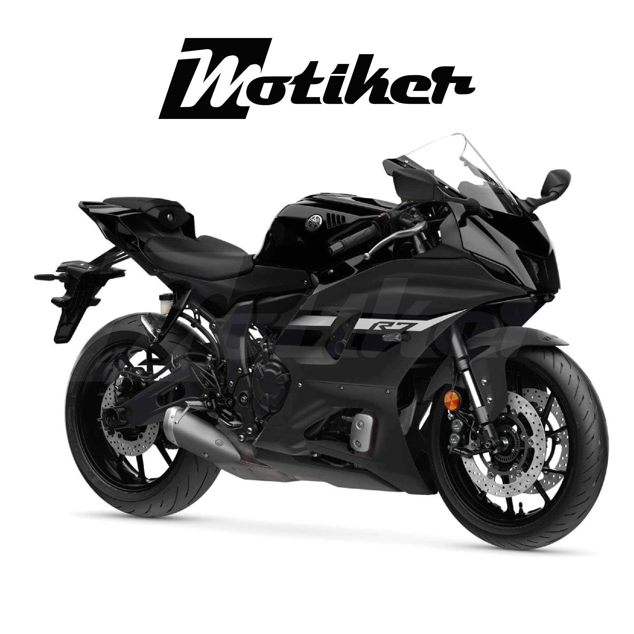 YZF R7YAMAHA YZF-R7 Yan Sağ Sol Grenaj Sticker Seti Orijinal Tasarım Etiket Modeli Siyah Renk