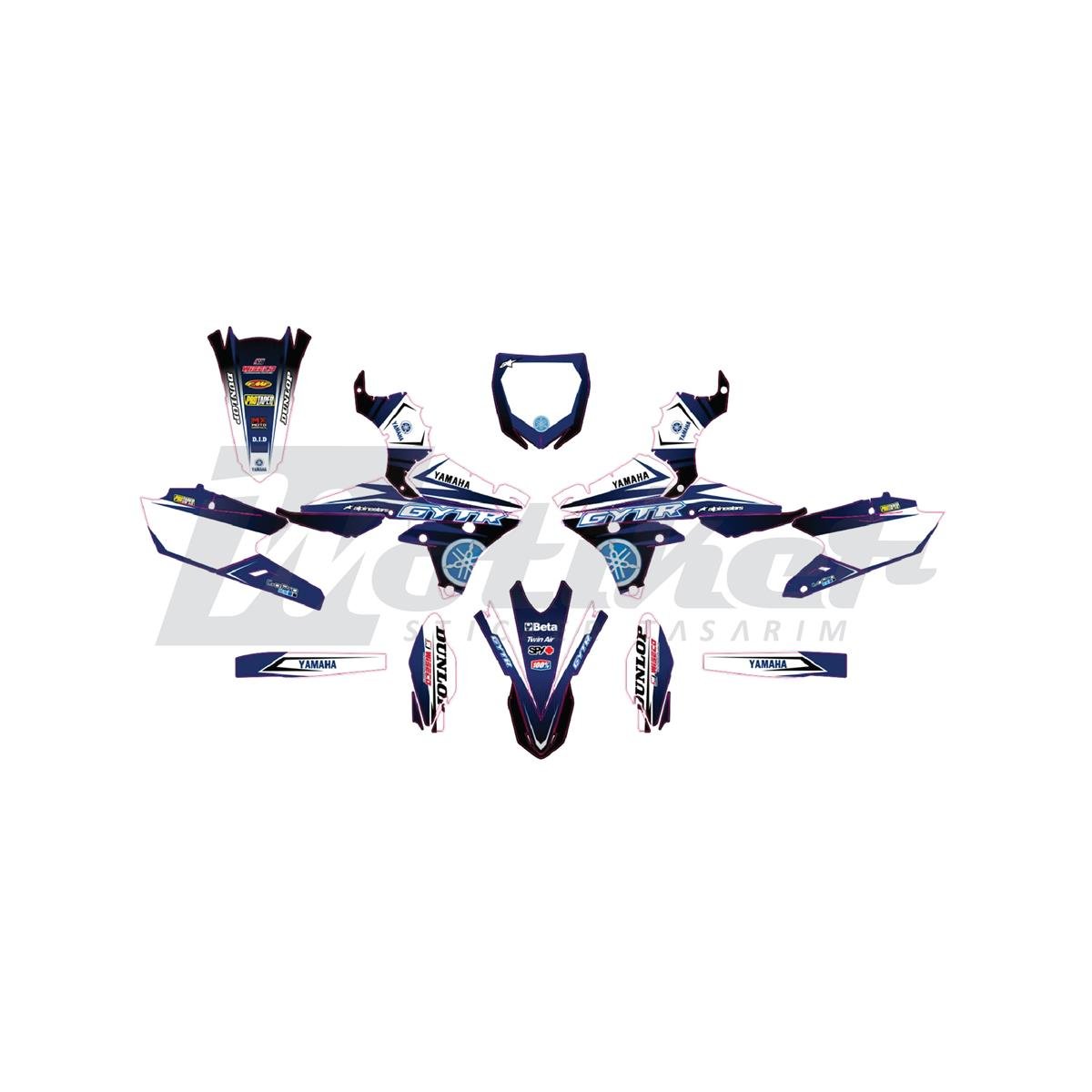Yamaha YZF250 GYTR Sticker Etiket Modeli