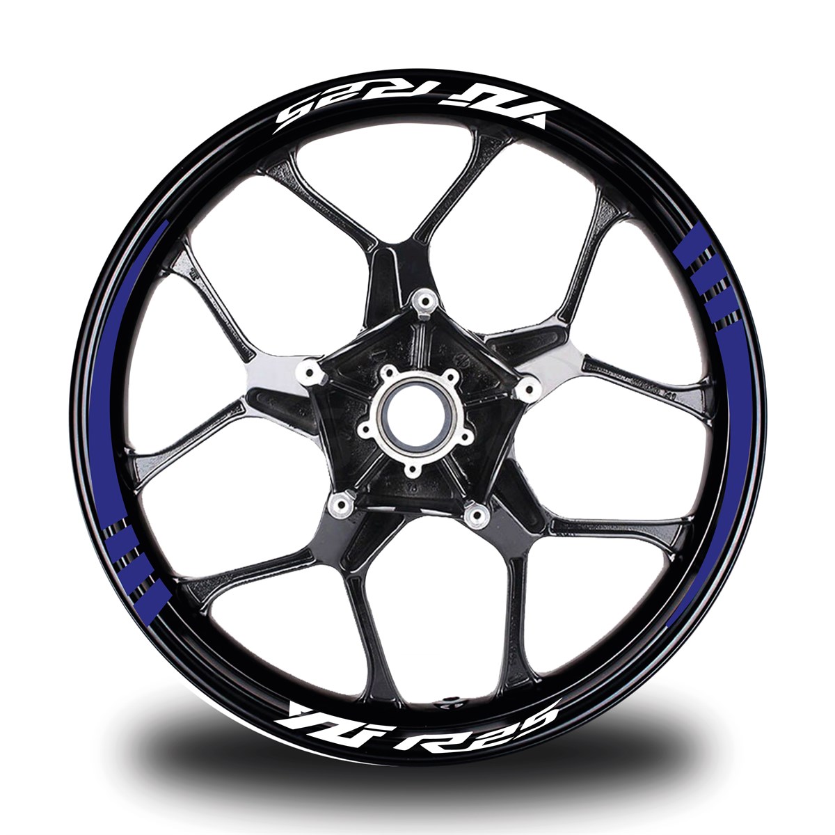YZF R25 Yazılı Mavi Takım Jant Sticker Modeli