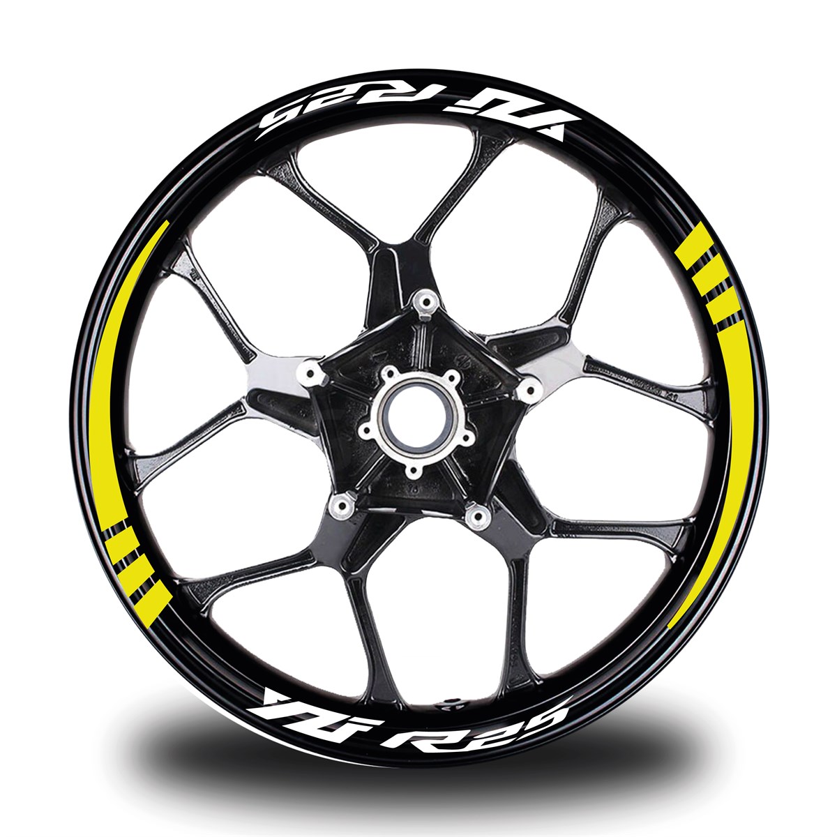 YZF R25 Yazılı Sarı Takım Jant Sticker