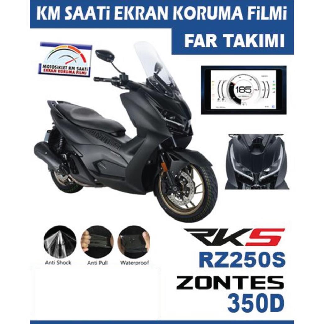 Ekran KorumasıZontes 350D / RKS RZ250S Motosiklet Far ve Ekran Km Koruyucu