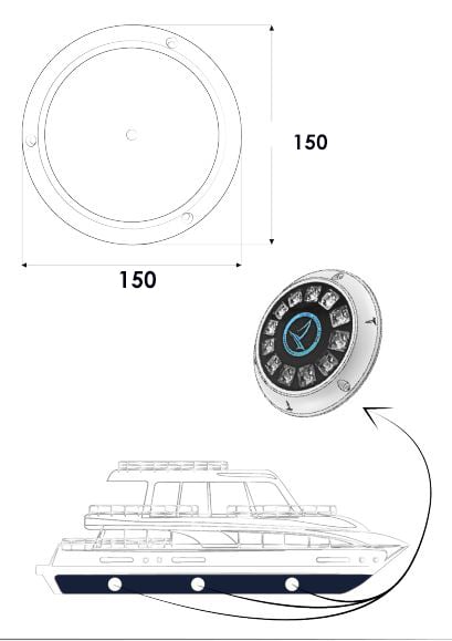tekne su altı lambası 