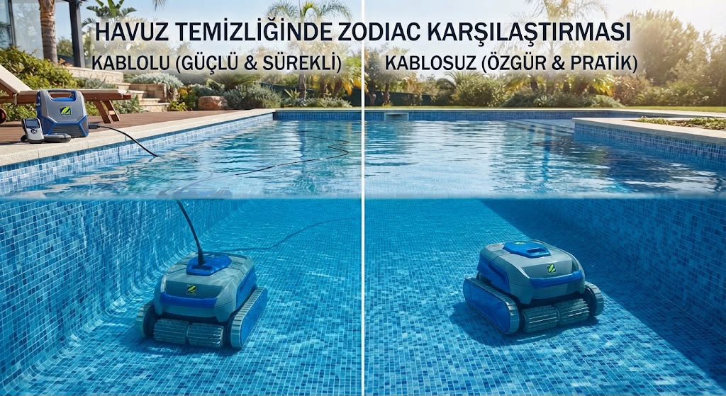 Kablolu mu Kablosuz Zodiac Havuz Robotu mu? Karşılaştırma Rehberi