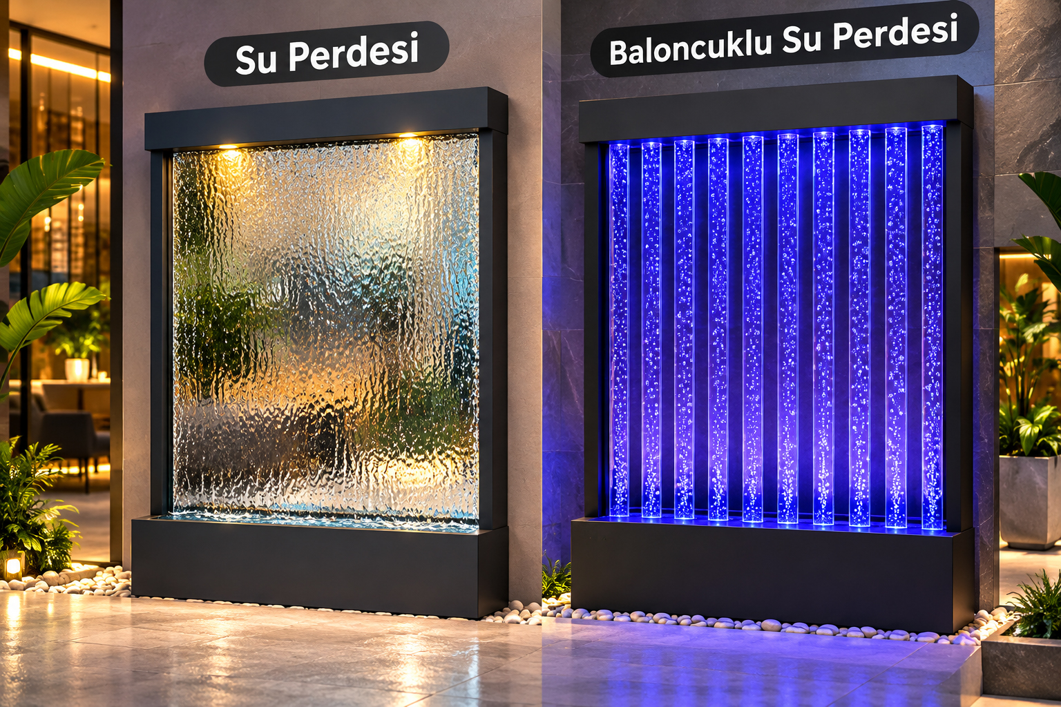 Su Perdesi ve Baloncuklu Su Perdesi: Dekoratif Tasarım Rehberi