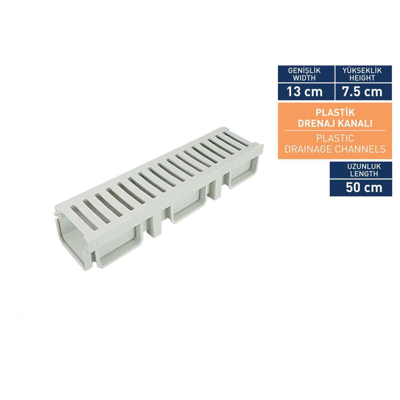 13 Cm Plastik Drenaj Kanalı
