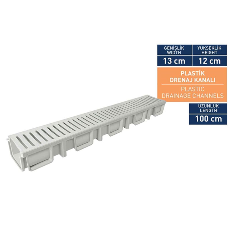 13 Cm Plastik Drenaj Kanalı