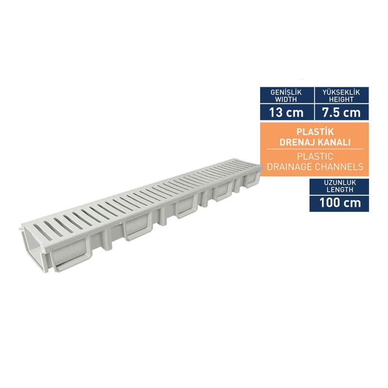 13 Cm Plastik Drenaj Kanalı