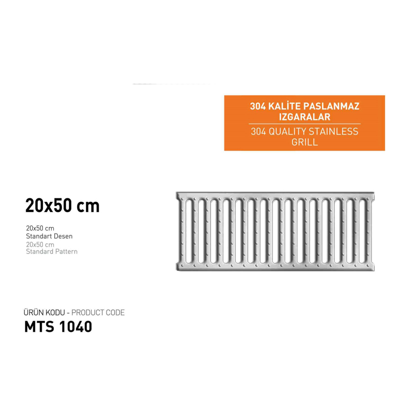 20 Cm Paslanmaz Havuz Izgarası