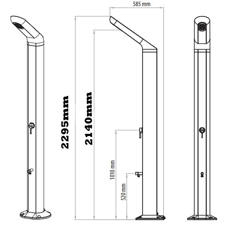 Astralpool Gavarnie Solar Duş alt görseli
