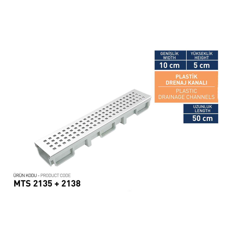 10 Cm Paslanmaz Izgara Kanal