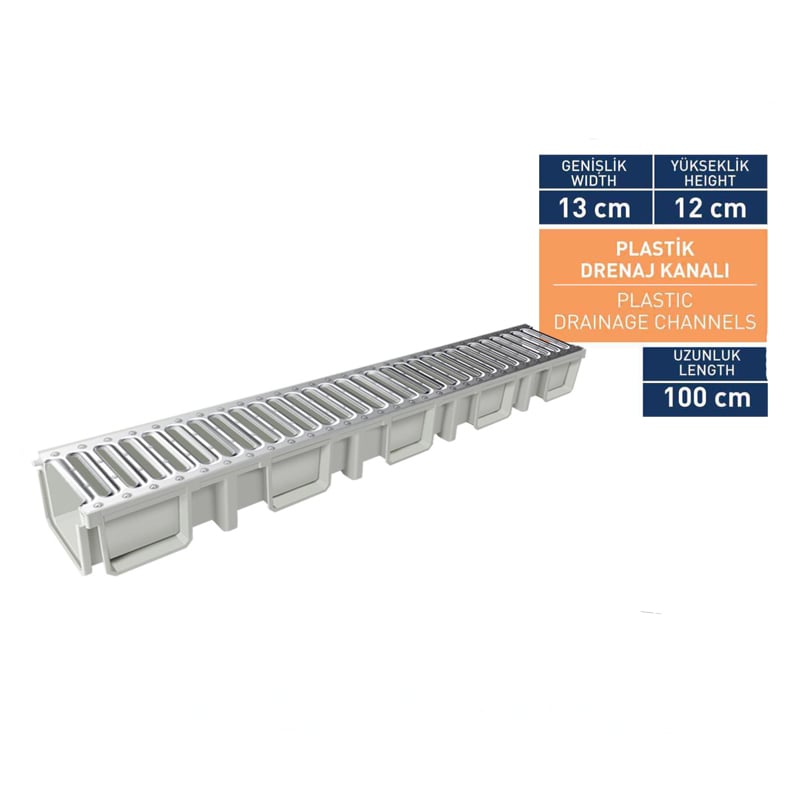 13 Cm Paslanmaz Izgara Kanal 13x12