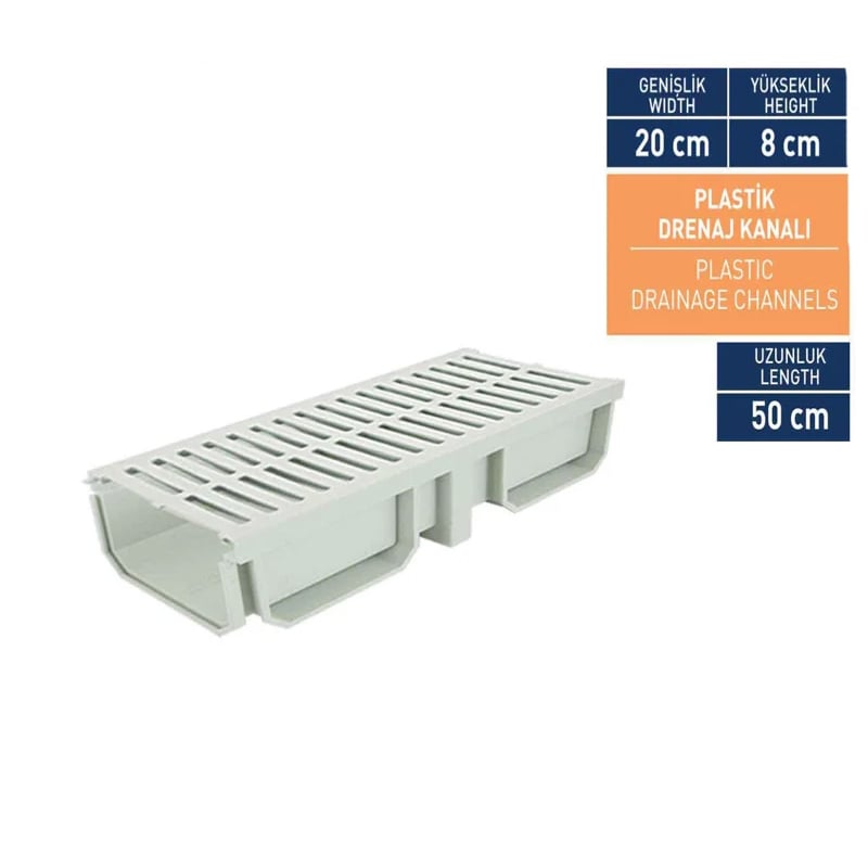 20 Cm Plastik Kanal Izgarası