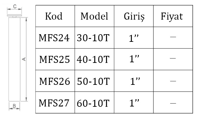 Şemsiye Fıskiye 30-10 T