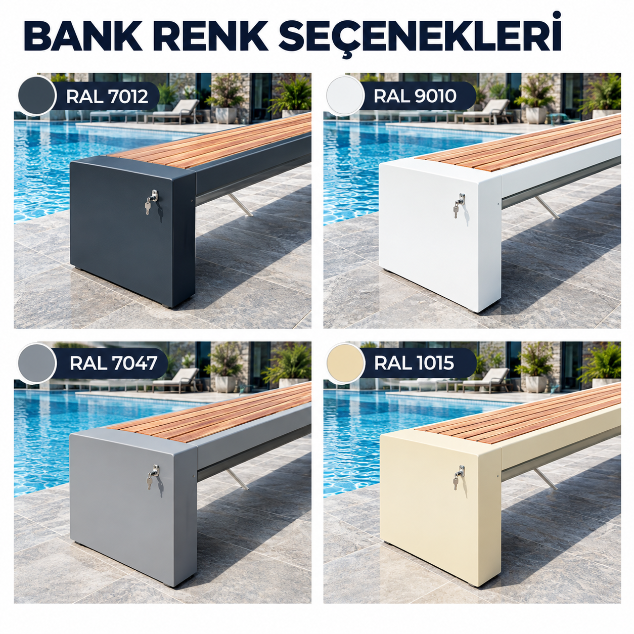 Prestige Kapalı Bank Tipi Havuz Panjuru LED Aydınlatma ve Kullanım Görseli