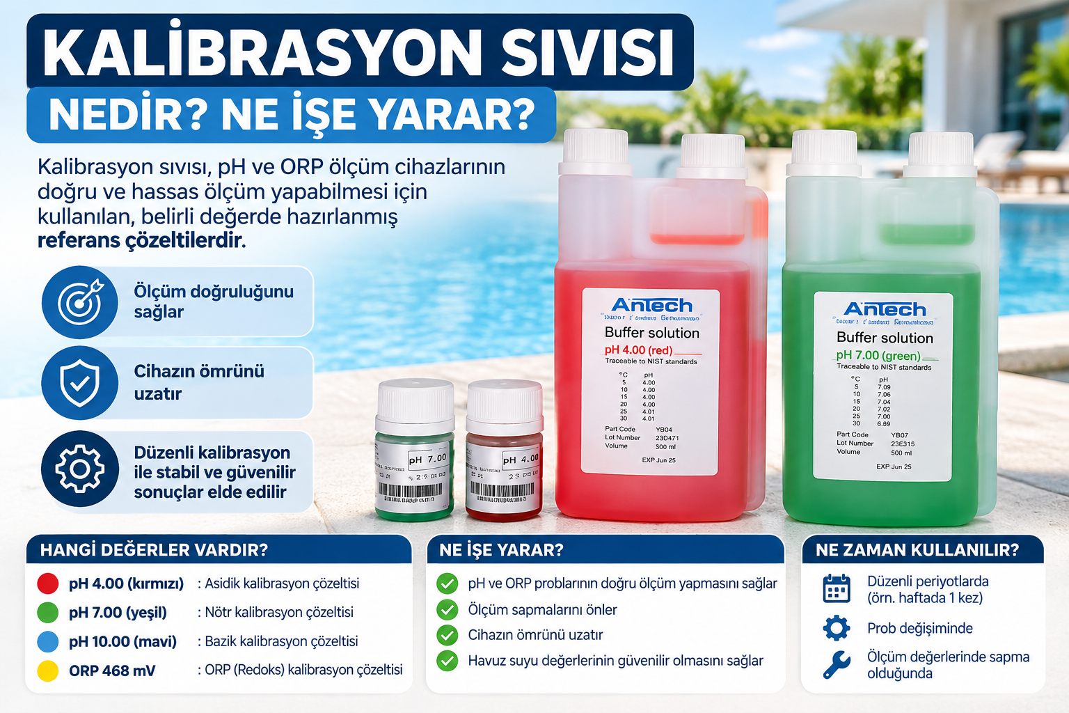 Antech Kalibrasyon Sıvısı pH ve ORP Çeşitleri