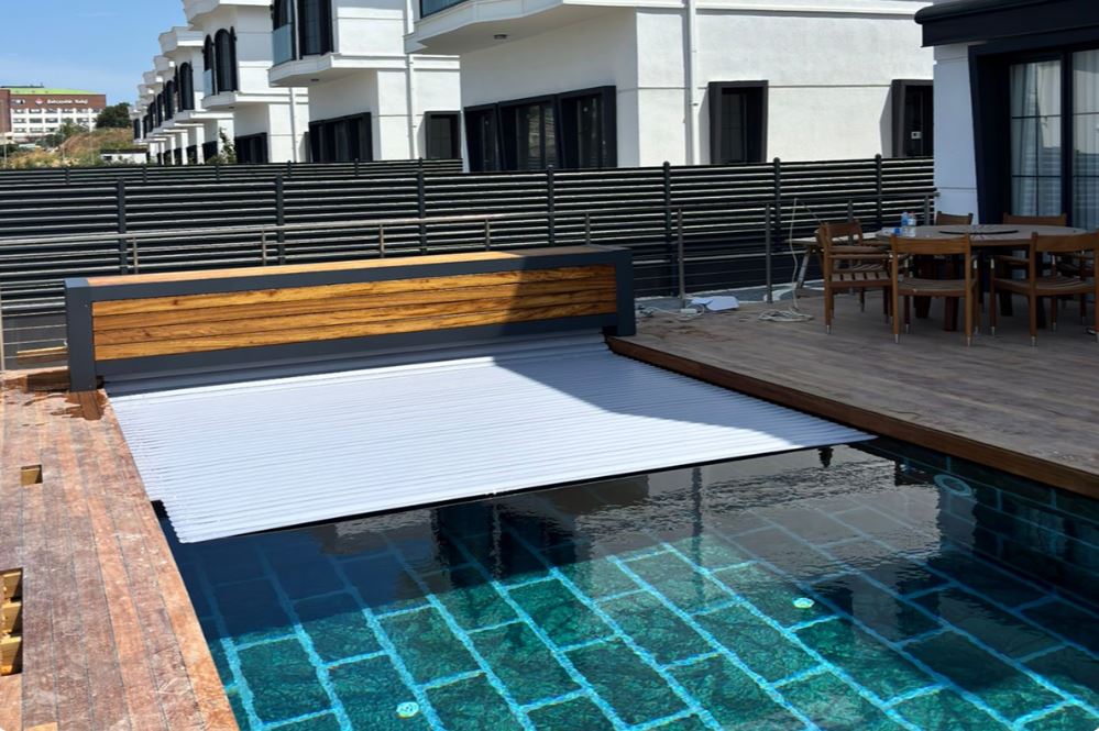 Prestige Kapalı Bank Tipi Havuz Üstü Panjur Teknik Şeması ve Özellikleri