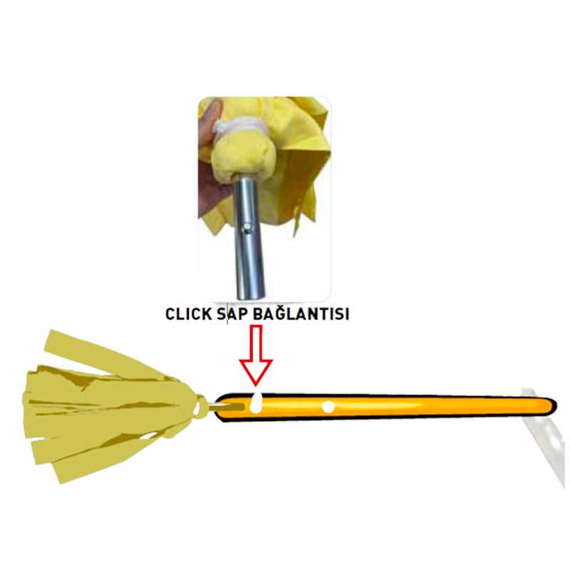 PVA Sentetik Güderi Mop Marin