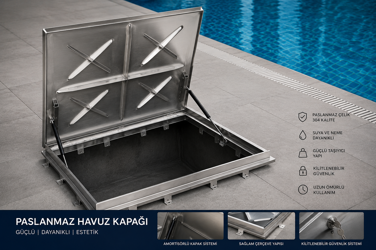 Paslanmaz Çelik Havuz Kapağı Avantajları