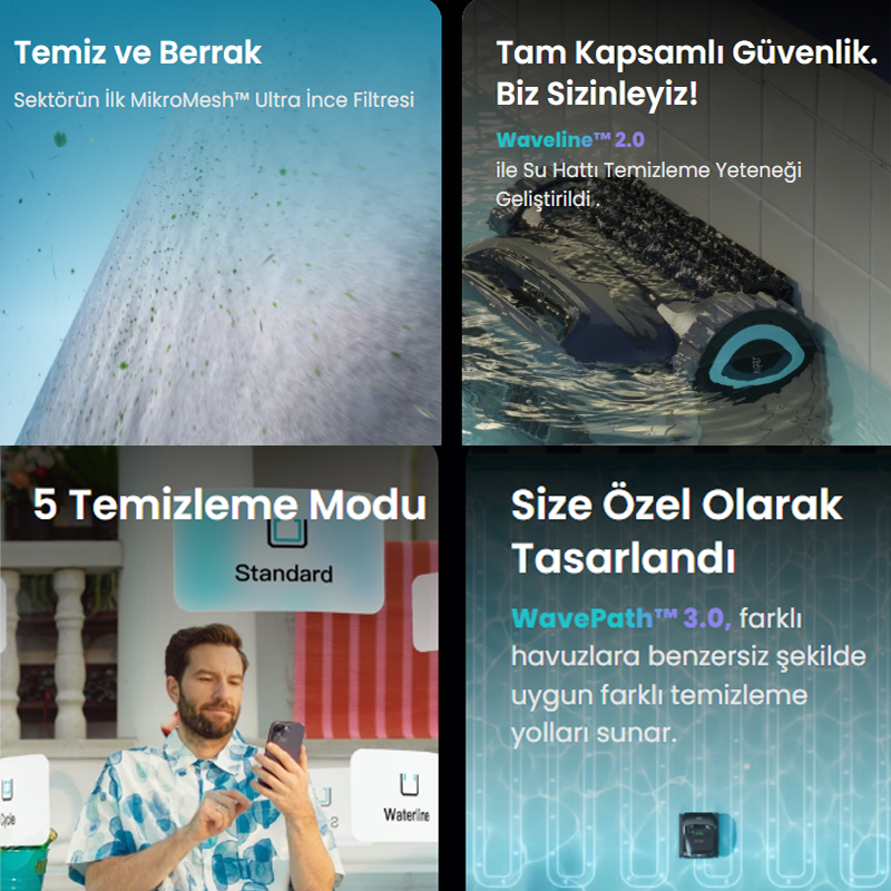 Aiper Surfer S1 Güneş Enerjili Şarj ve Çalışma