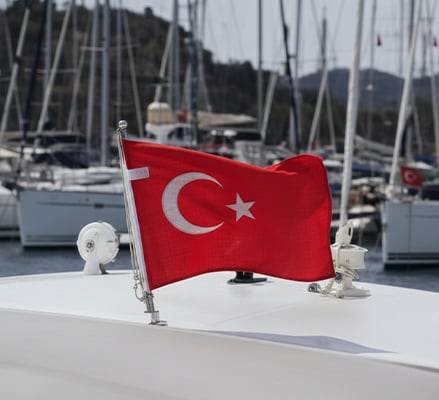 Tekne ve Yat İçin Türk Bayrağı Polyester