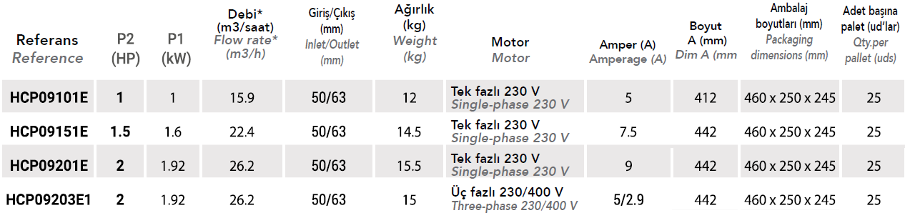Hayward HCP0900 Serisi Havuz Pompası