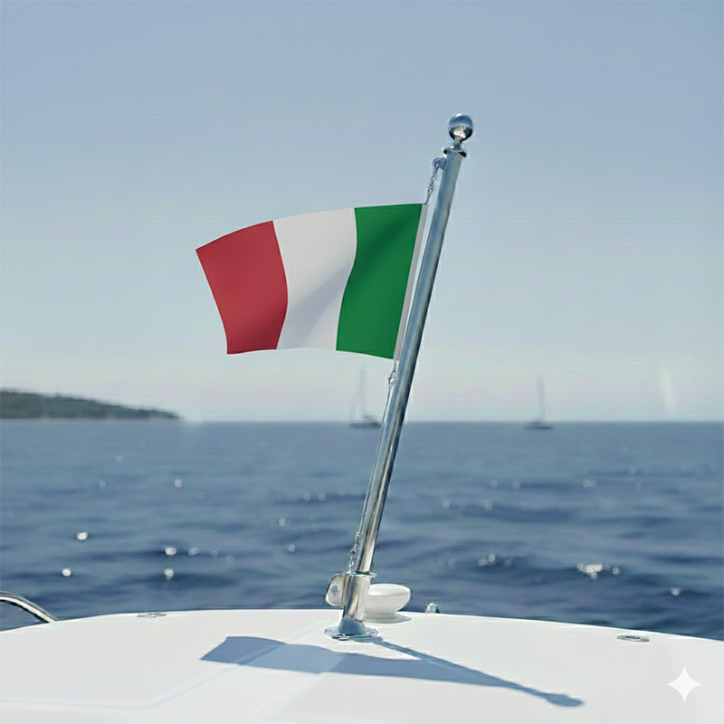 Tekne ve Yat İçin İtalya Bayrağı Polyester