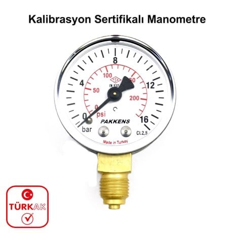 Kalibrasyon Sertifikalı Manometre 