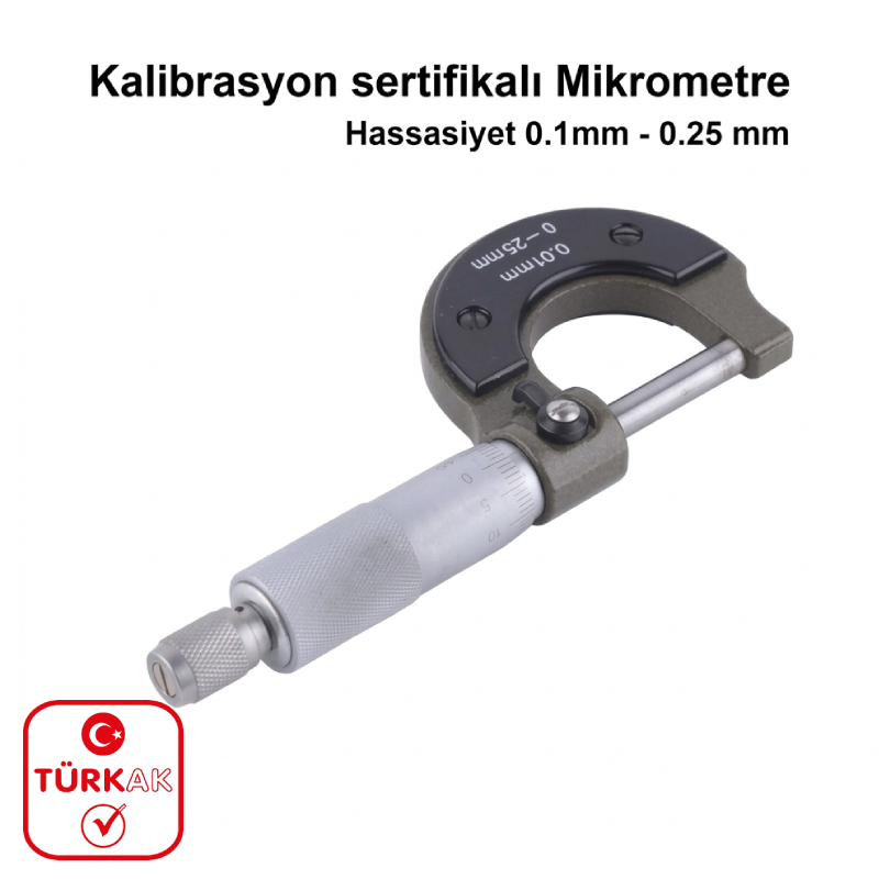 Kalibrasyon Sertifikalı Mikrometre 