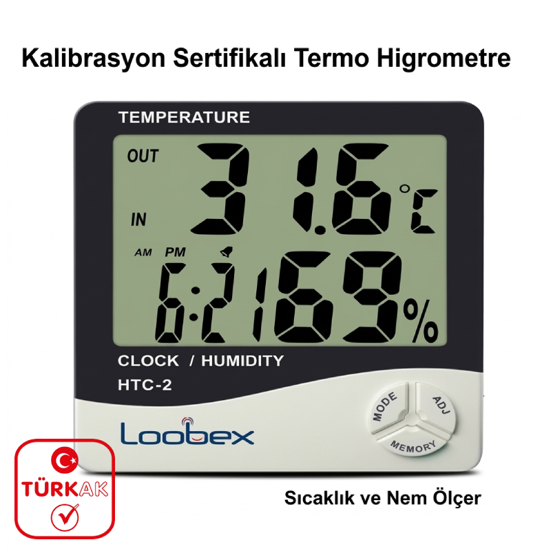 Kalibrasyon Sertifikalı Termo Higrometre